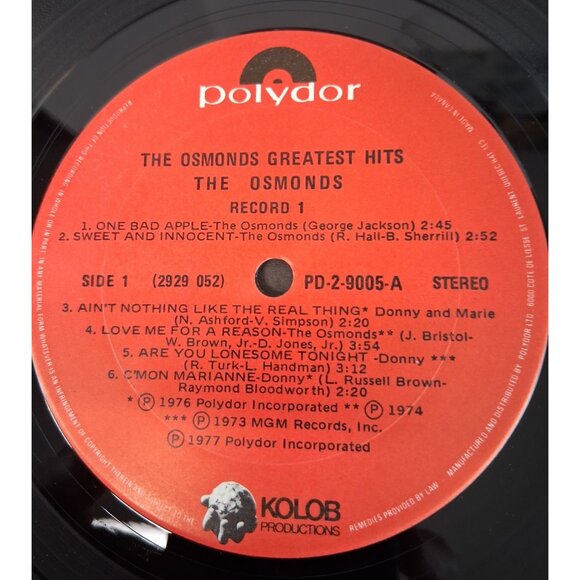 The Osmonds Greatest Hits 2 Record Set Vinyl 1977 Gatefold Double PD-2-9005 VG+ - Picture 4 of 17
